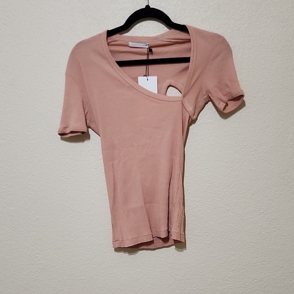 John Elliott Pink Fitted Short Sleeve Tee - Picture 1 of 10